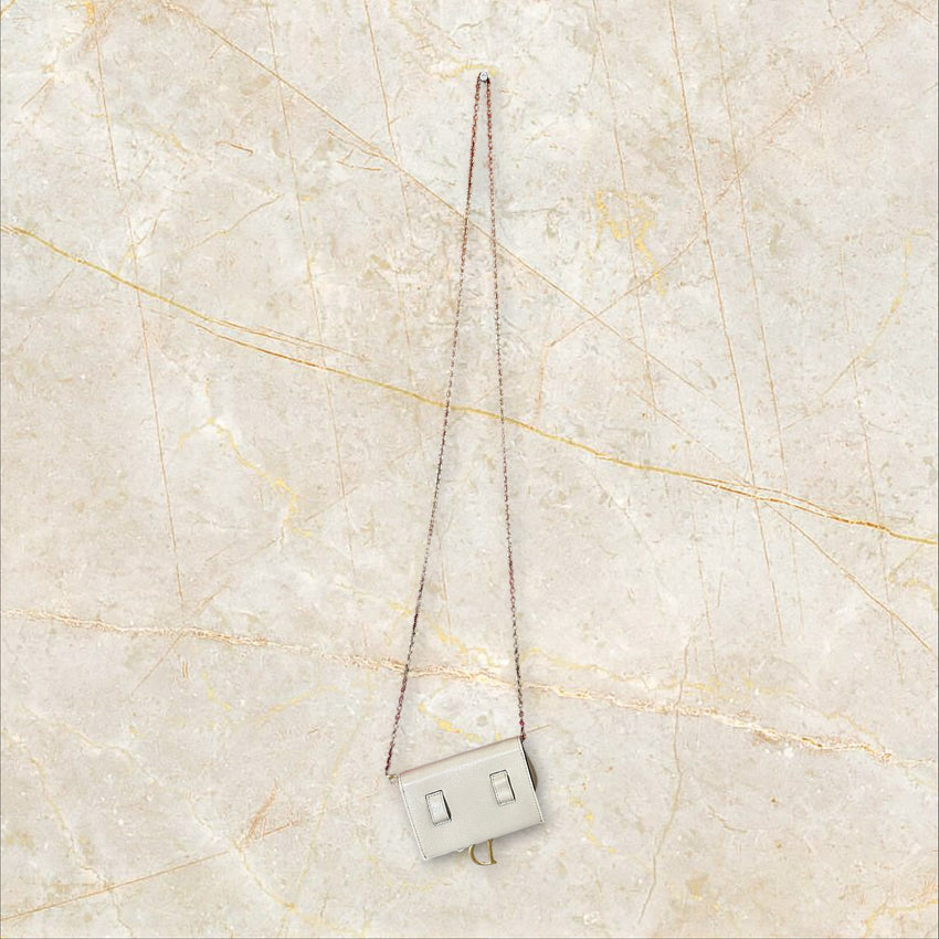 Christian Dior Mini Saddle Bag Crossbody – Beige (Ungetragen)