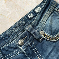 Y2K Miss Me Damen Flared Bootcut Low Waist Jeans — Size 36 / S