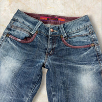 Y2K Japan Style Flared Low Waist Jeans Size 34 / XS