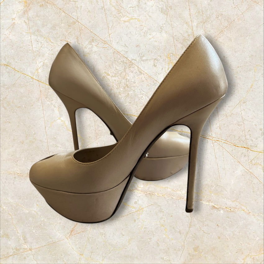 Sergio Rossi Damen Peep Toe Pumps — Size 37,5
