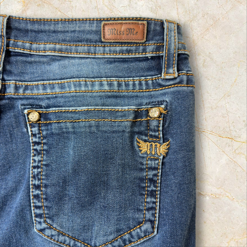 Y2K Miss Me High Rise Flared Jeans Damen Size 46 / 3XL