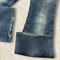 Y2K Japan Style Flared Low Waist Jeans Size 34 / XS