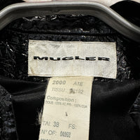 Vintage Thierry Mugler Lederjacke – 90s Croc Effect (Size M)