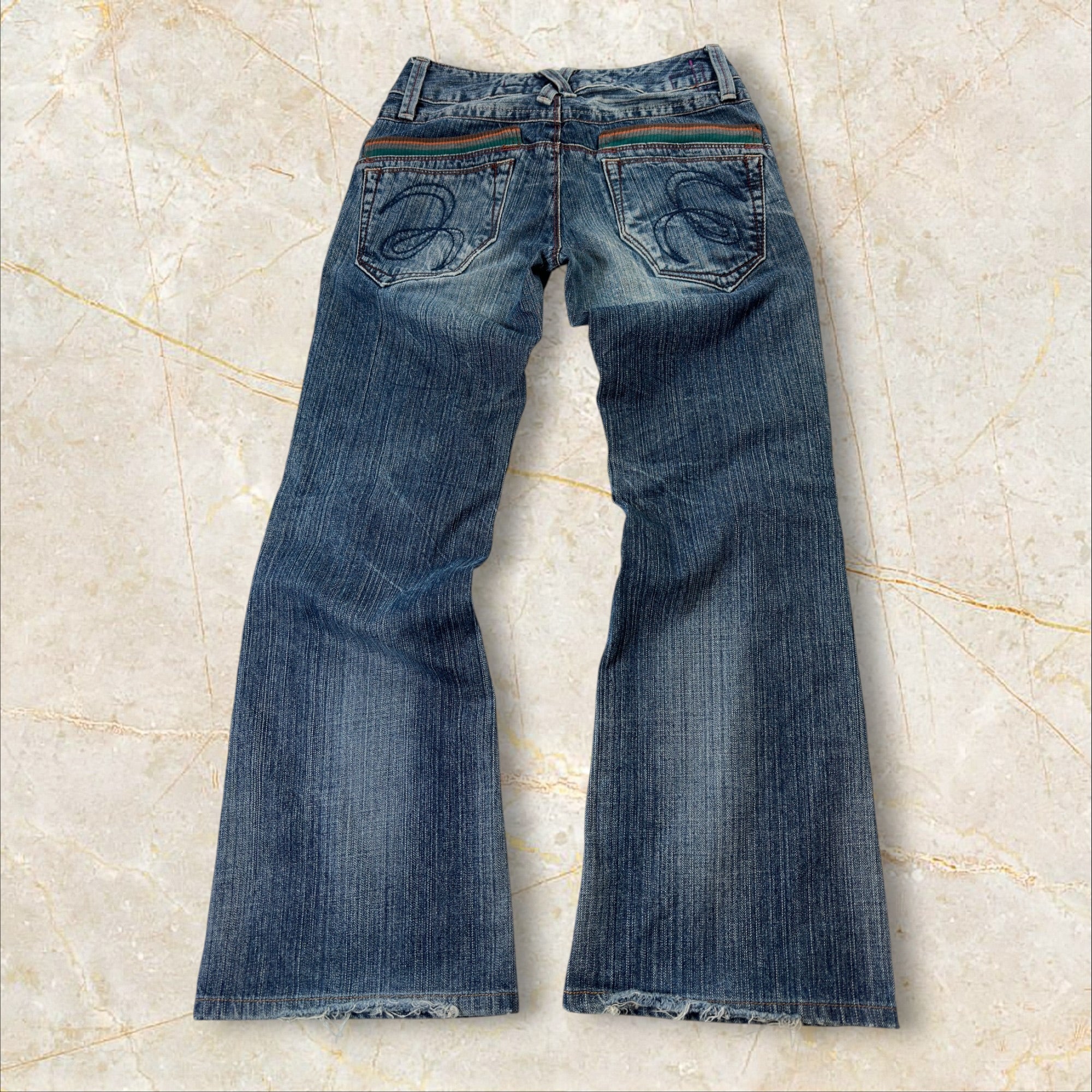 Y2K Japan Style Flared Low Waist Jeans Size 34 / XS