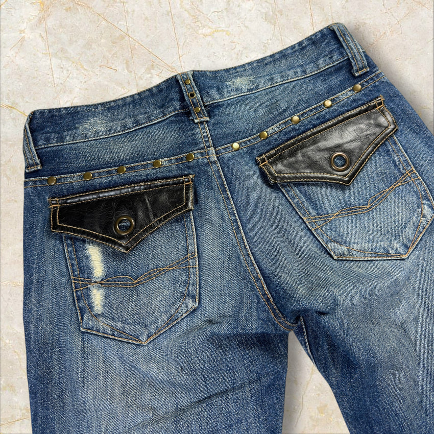 Y2K Japan Style Flared Bootcut Jeans Damen Size 36 / S