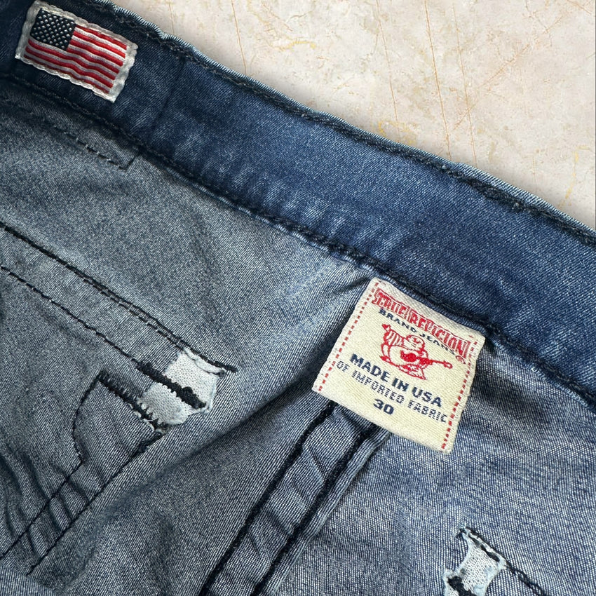 True Religion Y2K Cargo Skinny Herren Jeans Size 38 / S