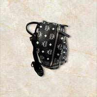 MCM Black Monogramm Unisex Rucksack