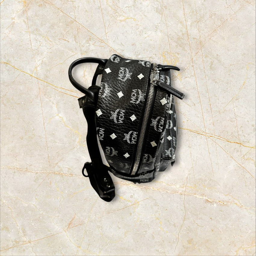 MCM Black Monogramm Unisex Rucksack