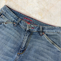 Y2K China Style Mid Waist Flared Jeans Size S / 36