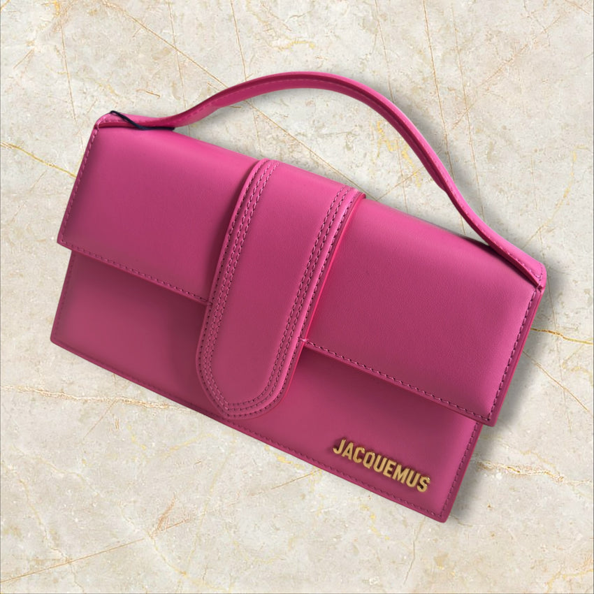 Jacquemus Le Grand Bambino Damen 
Handtasche / Crossbody — Pink & Gold Hardware