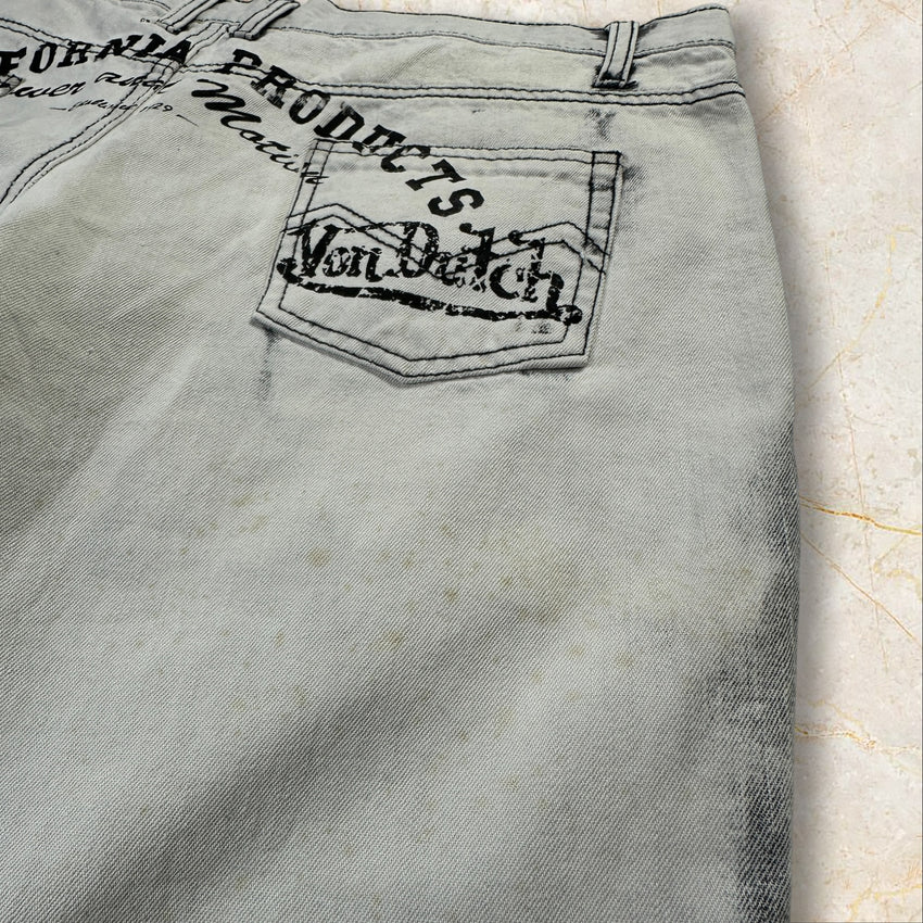 Y2K Von Dutch Herren Bootcut Jeans Size 44 / L