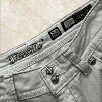 Y2K Miss Me Damen Capri Jeans White — Size 40 / L