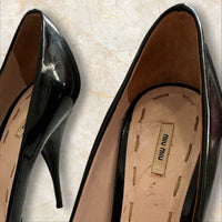 Y2K Miu Miu Peep-Toe Pumps — Size 38