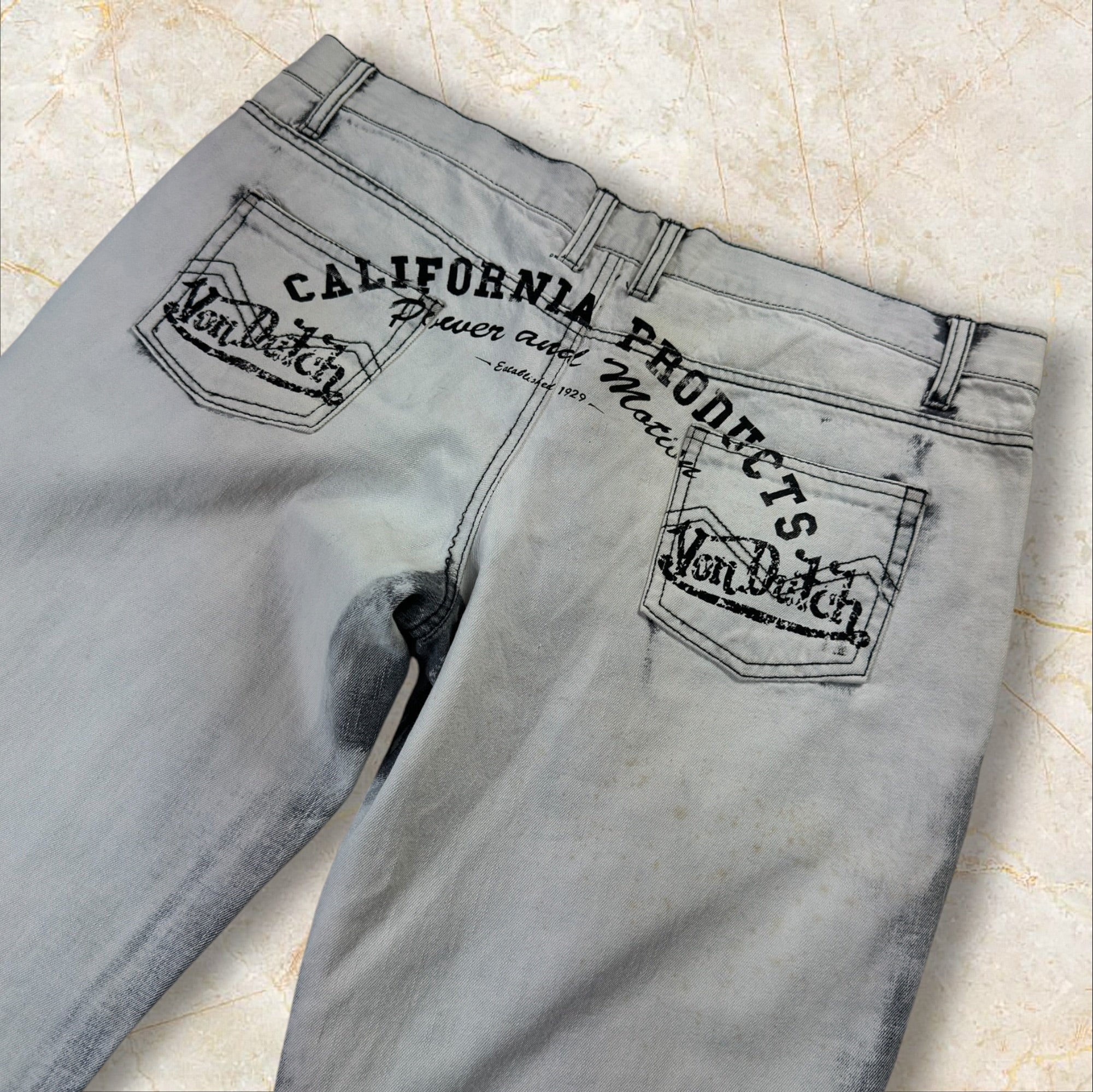 Y2K Von Dutch Herren Bootcut Jeans Size 44 / L