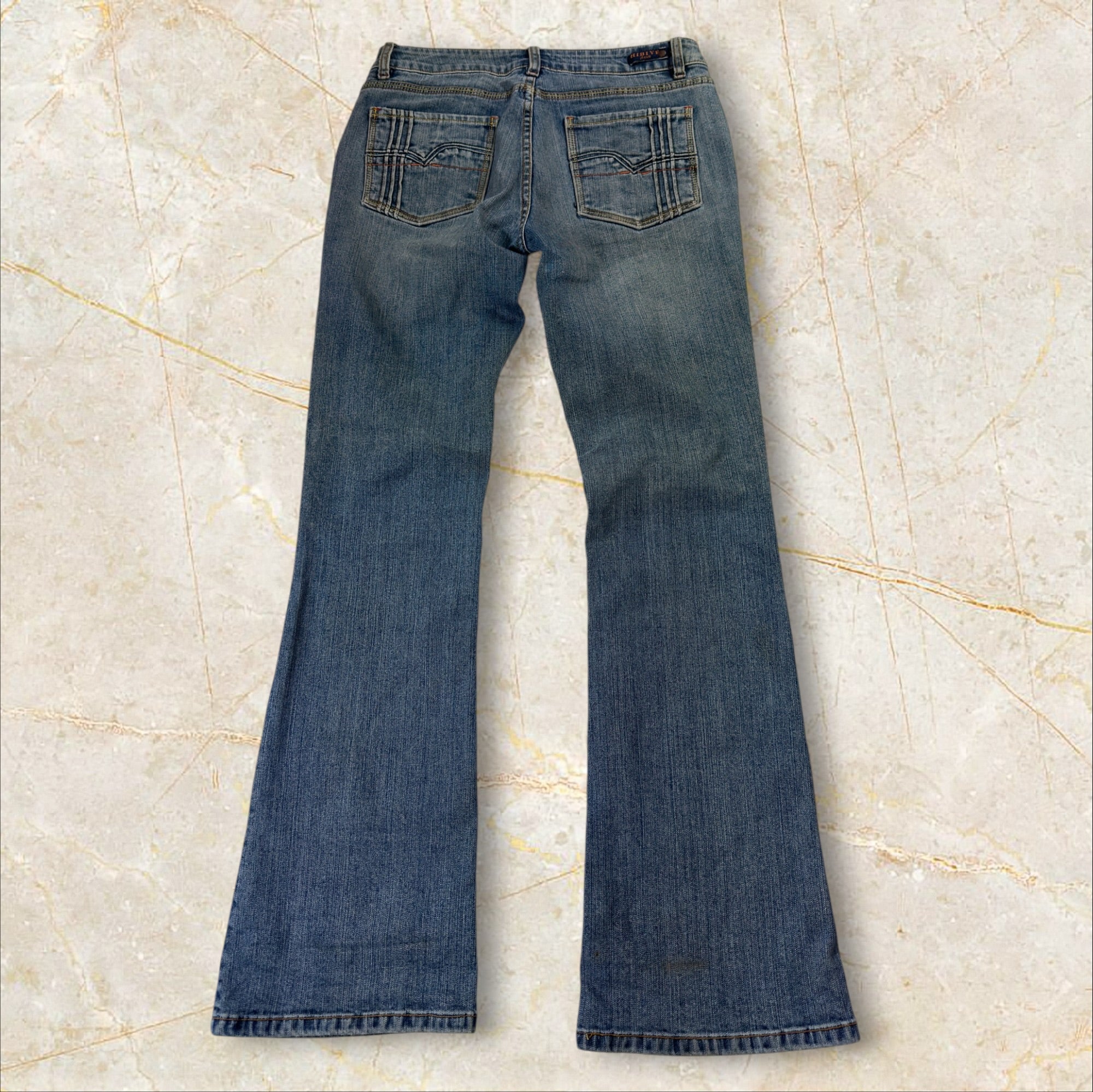 Y2K China Style Mid Waist Flared Jeans Size S / 36