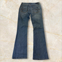 Y2K China Style Mid Waist Flared Jeans Size S / 36