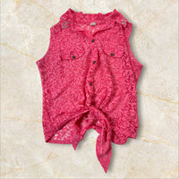 Y2K Damen Mesh Bluse Size S-M
