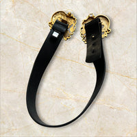 Y2K Just Cavalli Dragon Belt – Leder & Strass