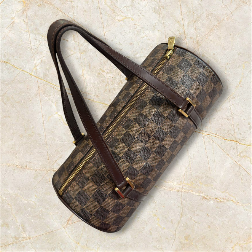 Louis Vuitton Vintage Papillon 30 Damen Schultertasche — Damier Ebene