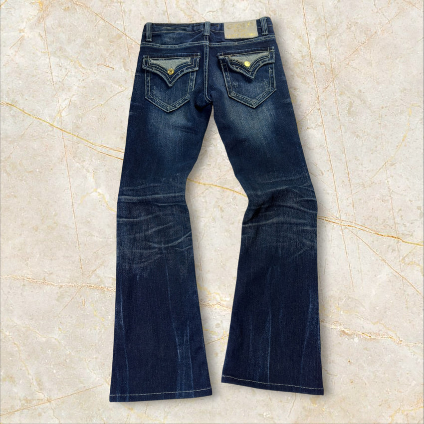 Lucy Pearl Damen Low Waist Flared Bootcut Jeans Size 34 / XS