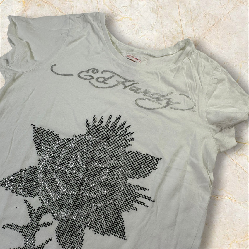Ed Hardy Vintage Graphic T-Shirt — Size L (fittet wie S-M)