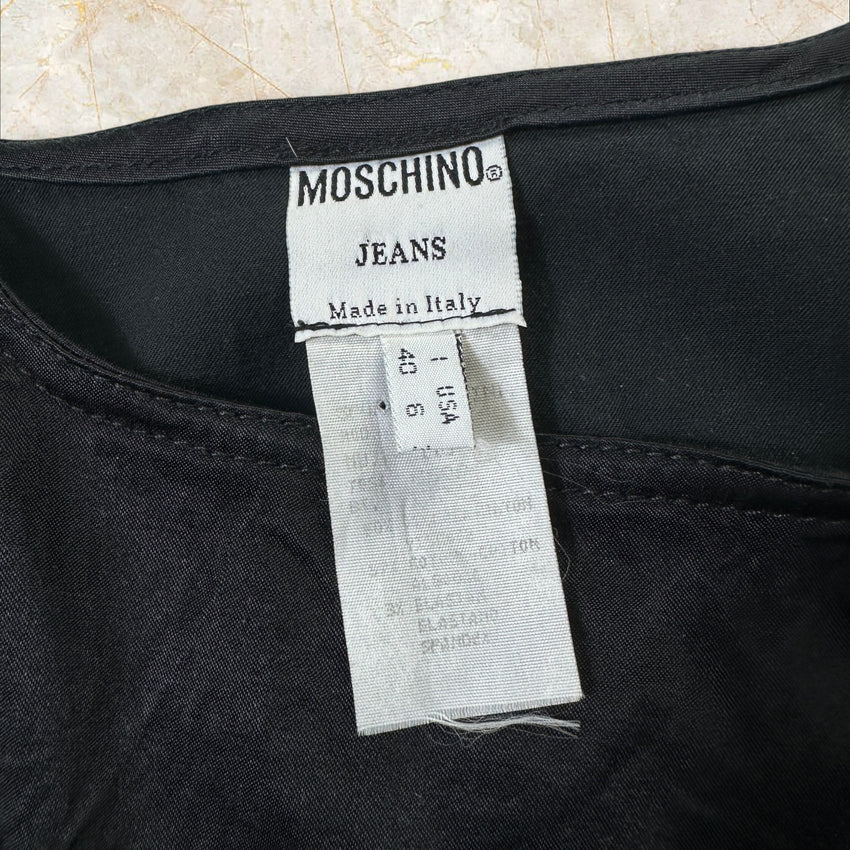Y2K Moschino Jeans Damen Fringe Crop-Top Size S (Fit XS)