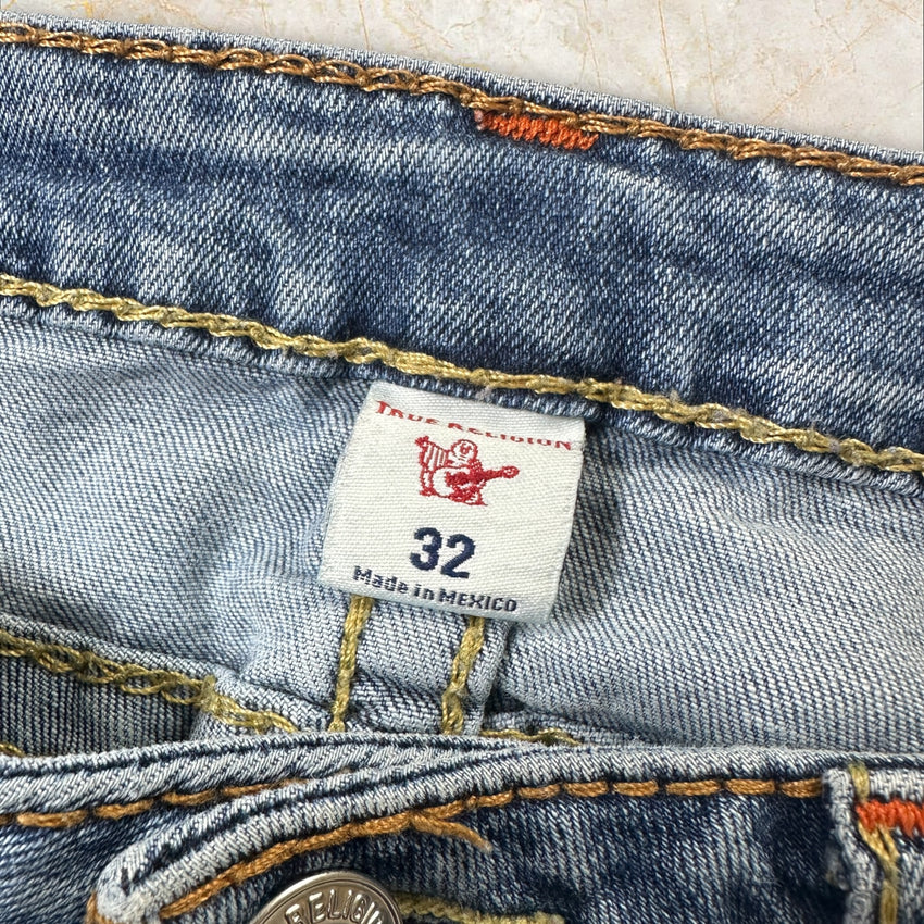 Y2K True Religion Mid Rise Straight Jeans Damen Size 42 / XL