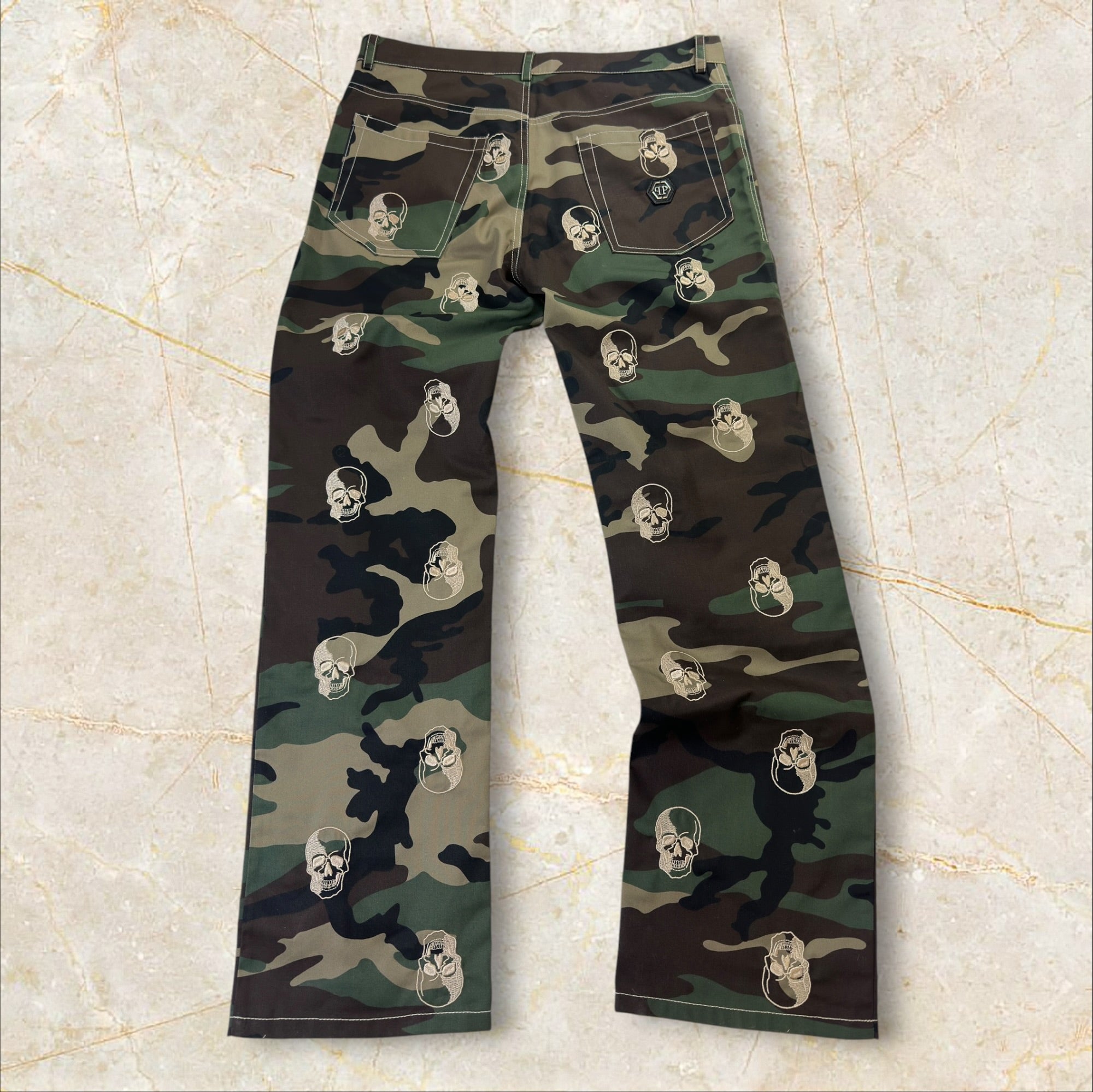 Philipp Plein Camouflage Straight Herren Hose Size 42 / M