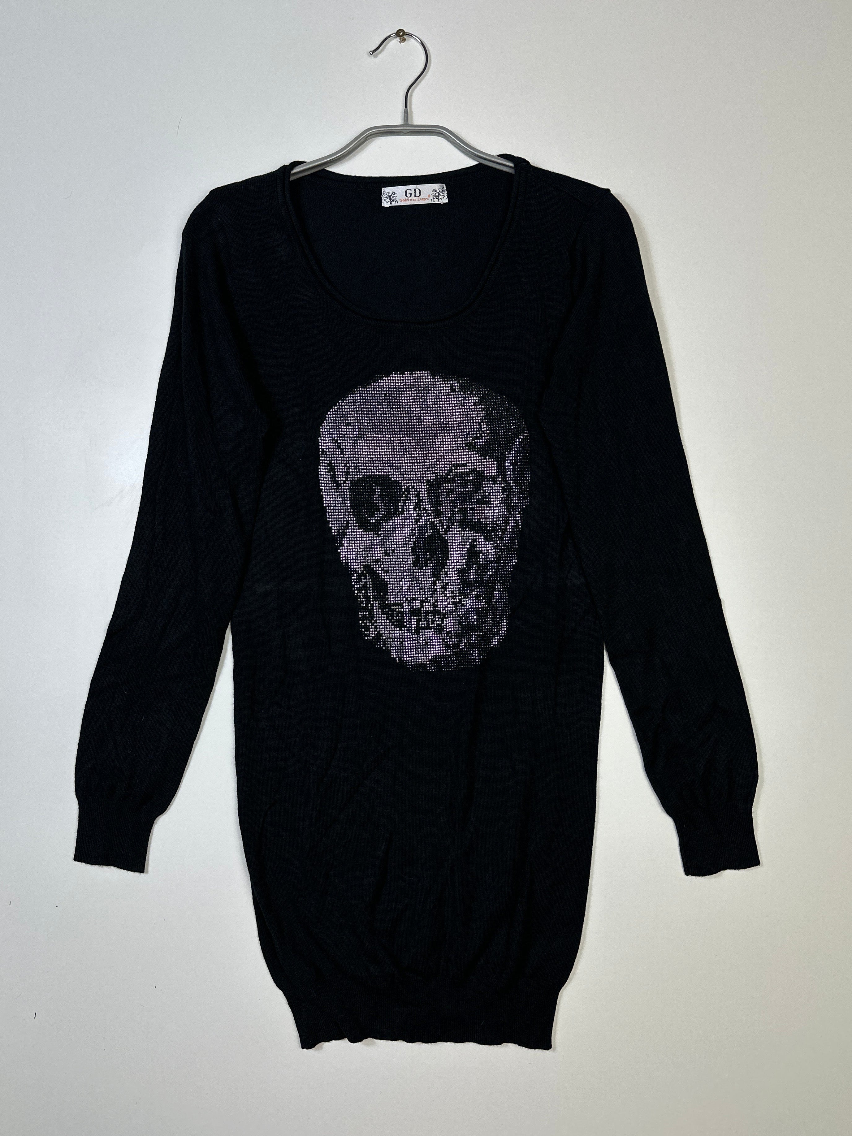 Y2K Golden Days Damen Skull Longsleeve Size M