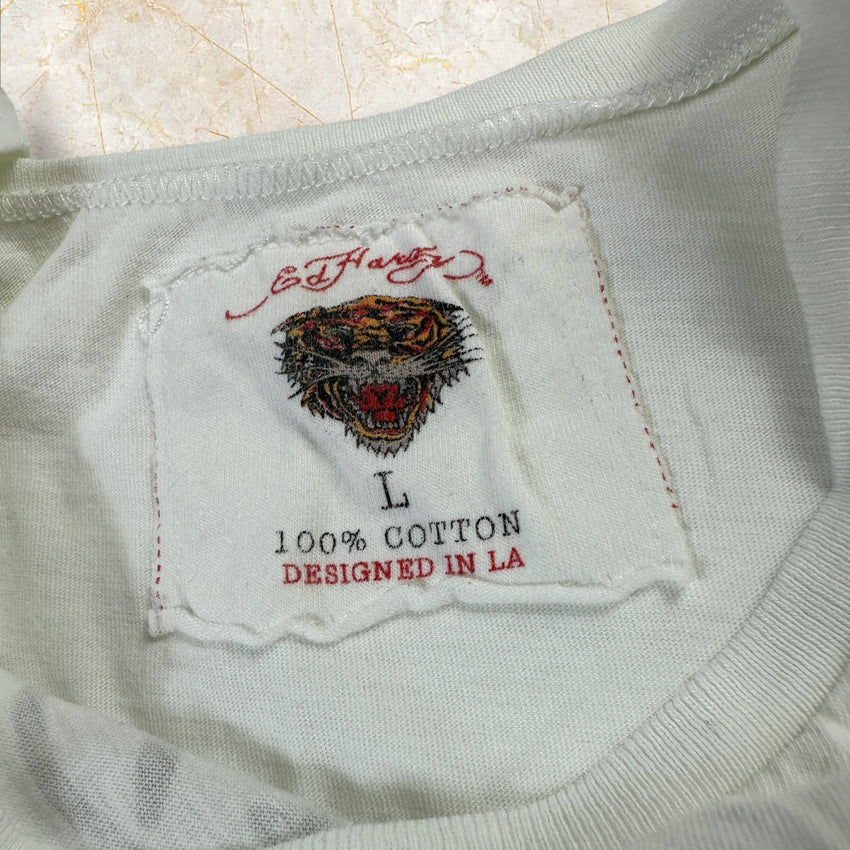 Ed Hardy Vintage Graphic T-Shirt — Size L (fittet wie S-M)