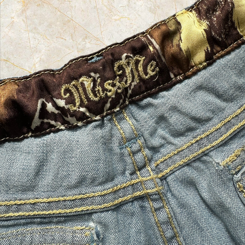 Y2K Miss Me Damen Denim Shorts Low Waist — Size 42 / XL