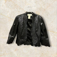 Vintage Thierry Mugler Lederjacke – 90s Croc Effect (Size M)