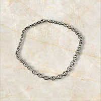 925 Silber Bohnenkette / Choker Damen Halskette — Rebel Gothic Style