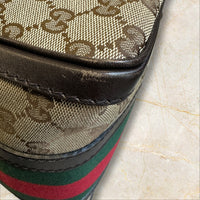 Gucci Vintage Web „Boston Bag“ Handtasche — GG Monogramm
