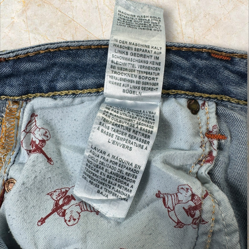 Y2K True Religion Mid Rise Straight Jeans Damen Size 42 / XL