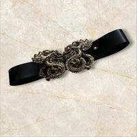 Y2K Just Cavalli Dragon Belt – Leder & Strass