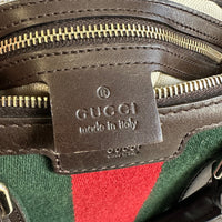 Gucci Vintage Web „Boston Bag“ Handtasche — GG Monogramm