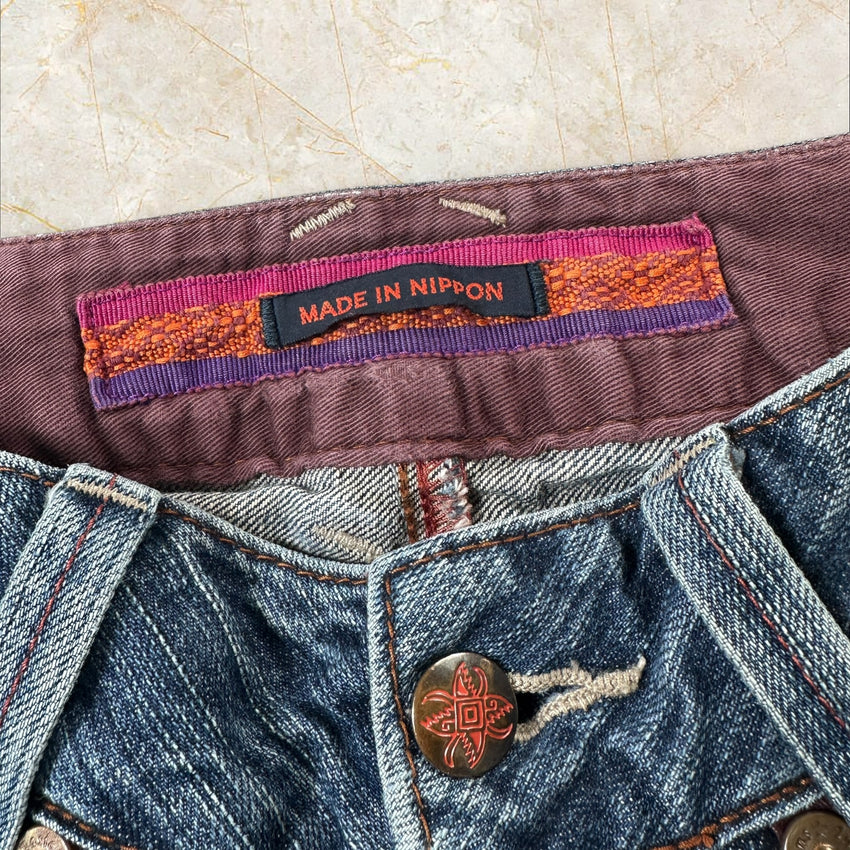 Y2K Japan Style Flared Low Waist Jeans Size 34 / XS