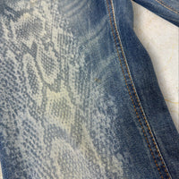 Y2K Just Cavalli Animal Print Herren Slim Jeans Size 42 / M
