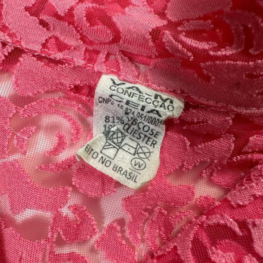 Y2K Damen Mesh Bluse Size S-M