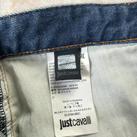 Y2K Just Cavalli Animal Print Herren Slim Jeans Size 42 / M