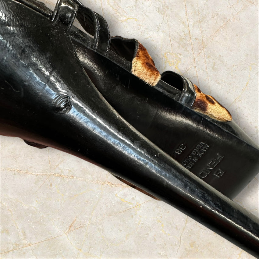 Fendi Y2K Leopard Heels Pumps
