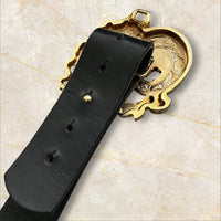 Y2K Just Cavalli Dragon Belt – Leder & Strass