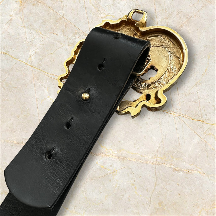Y2K Just Cavalli Dragon Belt – Leder & Strass