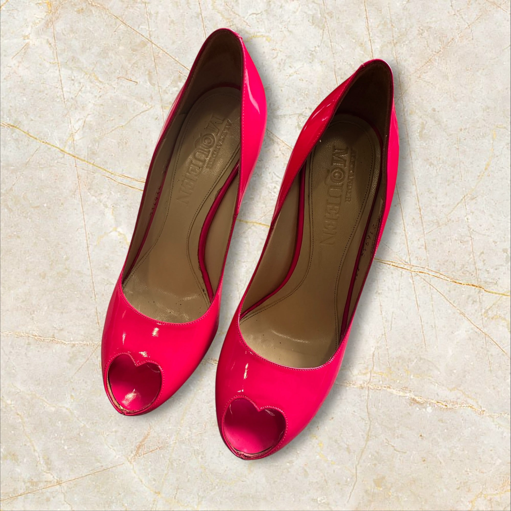 Alexander McQueen Damen Pumps Peep Toe — Size 37,5