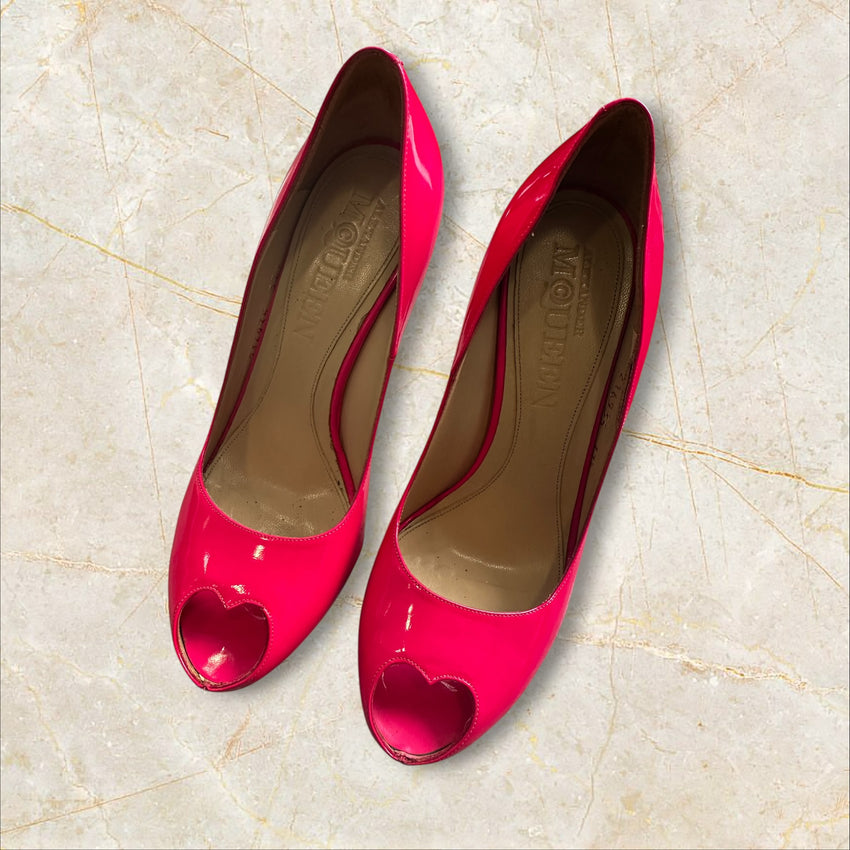 Alexander McQueen Damen Pumps Peep Toe — Size 37,5