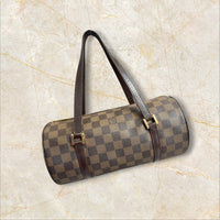 Louis Vuitton Vintage Papillon 30 Damen Schultertasche — Damier Ebene