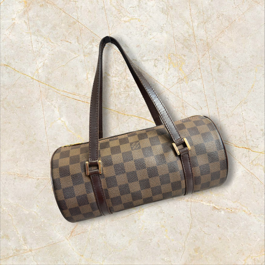 Louis Vuitton Vintage Papillon 30 Damen Schultertasche — Damier Ebene