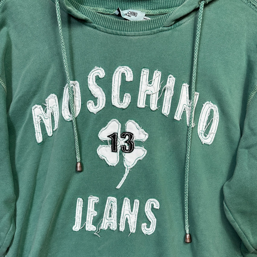 Moschino Jeans Uomo Vintage Herren Hoodie — Distressed / Used-Look