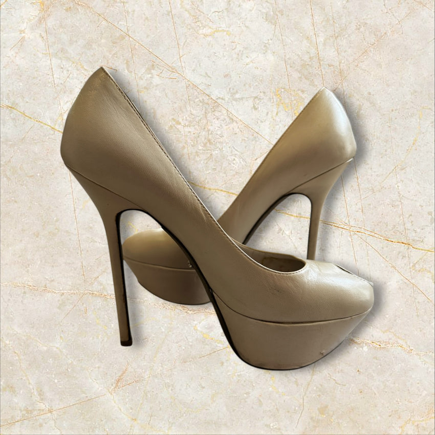 Sergio Rossi Damen Peep Toe Pumps — Size 37,5